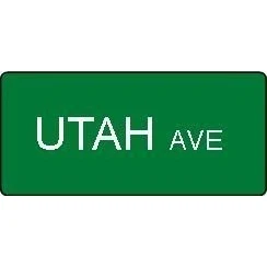 24" x 9" Custom Street Signs with reflective vinyl lettering on one side. 1