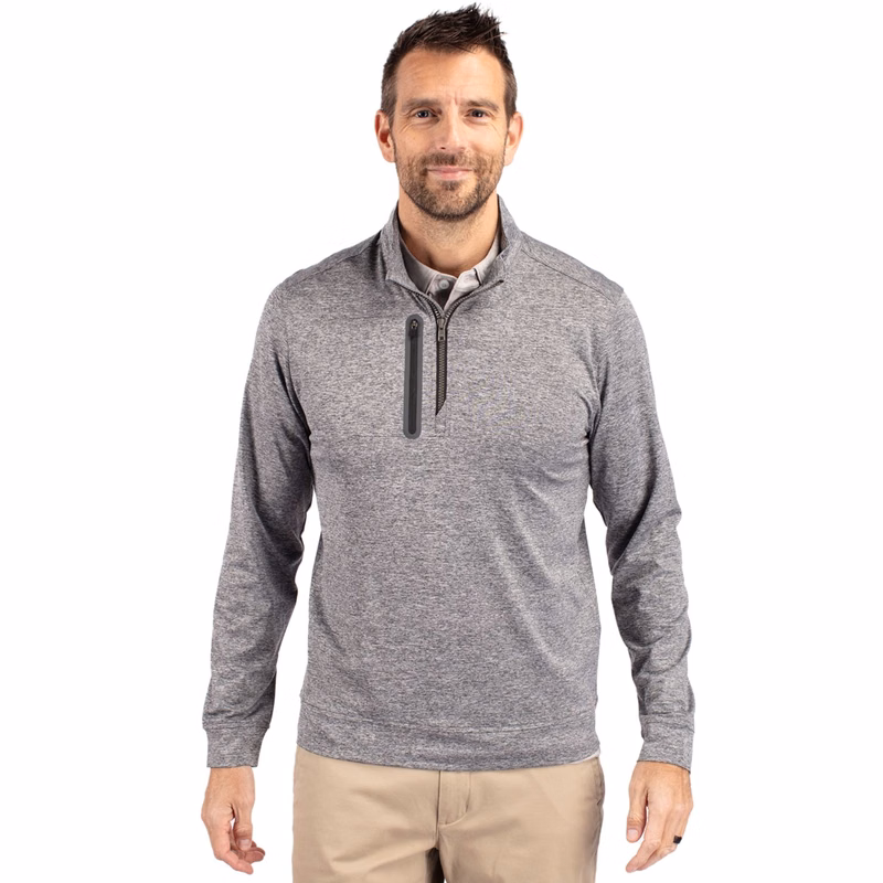 Cutter & Buck Stealth Heathered Mens Quarter Zip