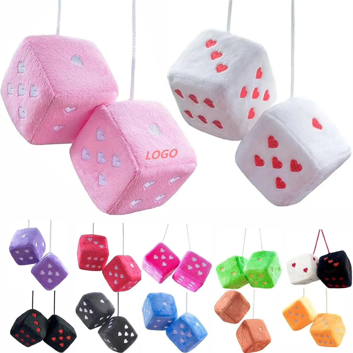 Fuzzy Dice Car Accessories Set 1