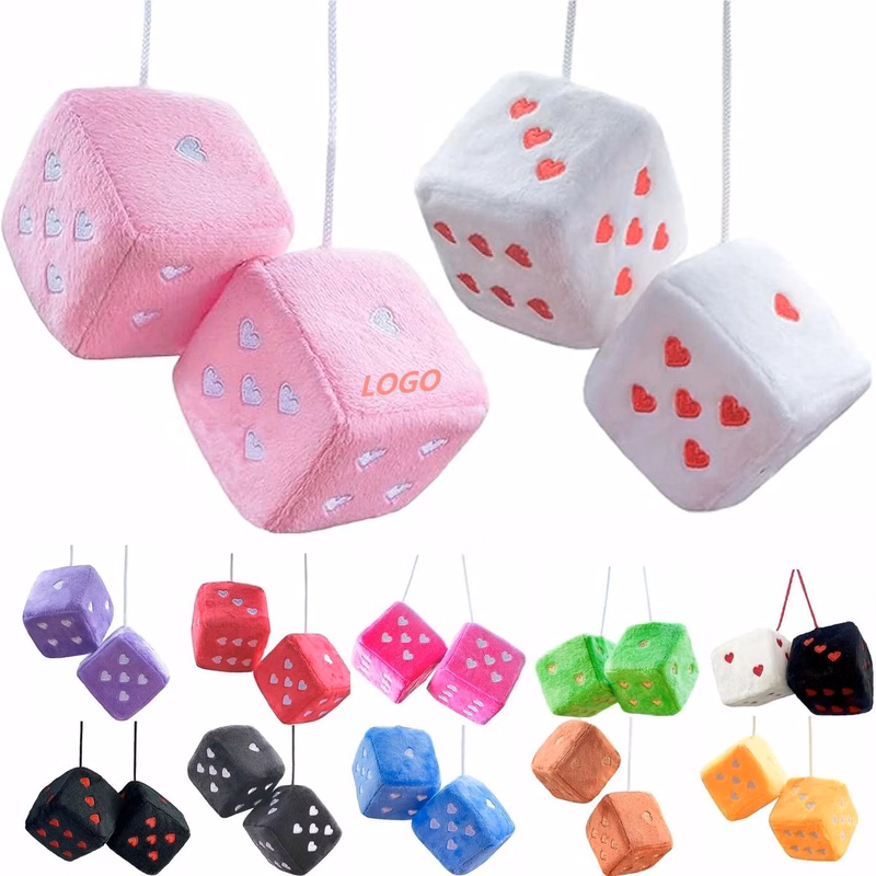 Fuzzy Dice Car Accessories Set