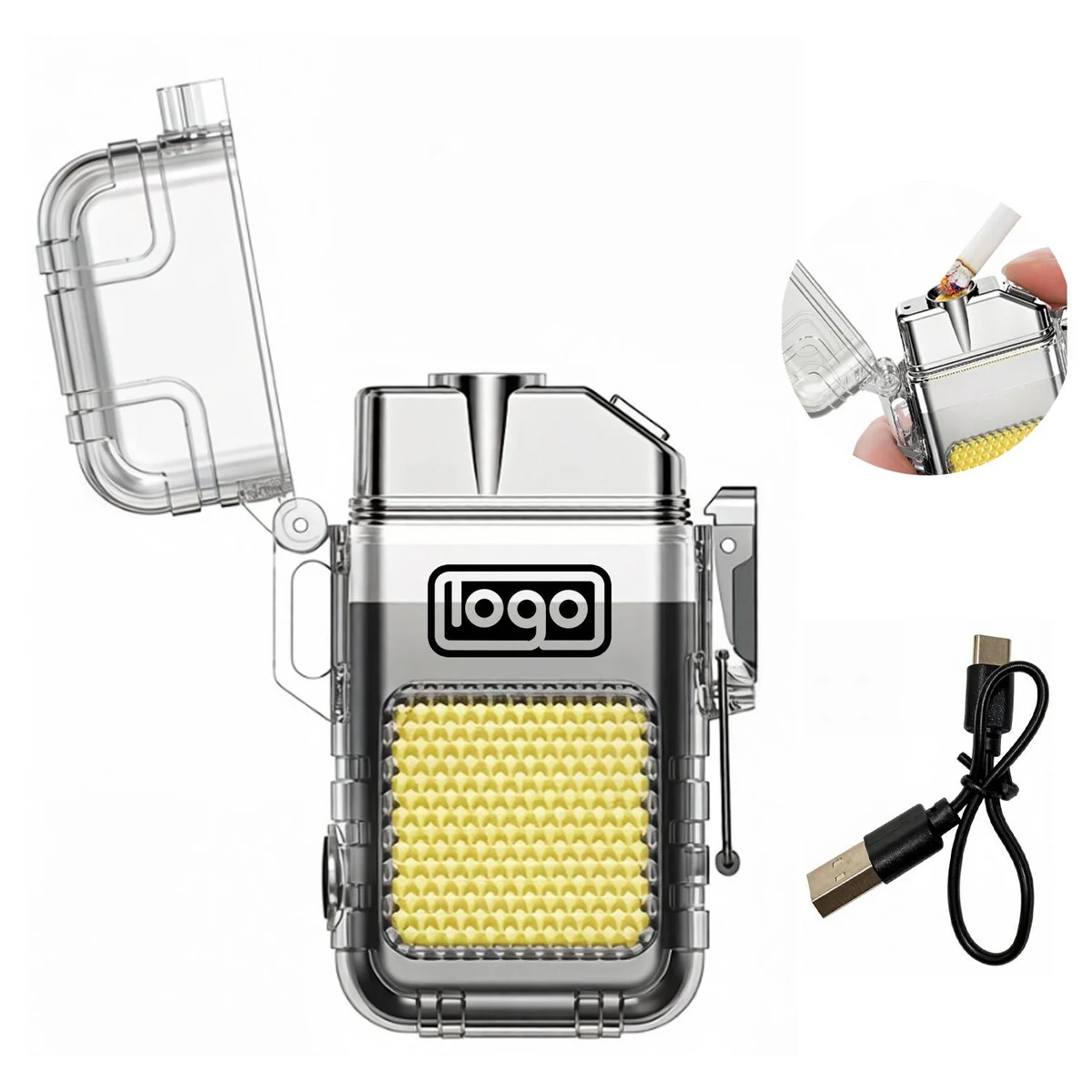 Waterproof EDC Lighter with COB Flashlight 1