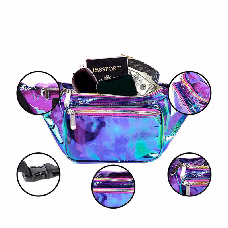 Clear Reflective Holographic Fanny Pack