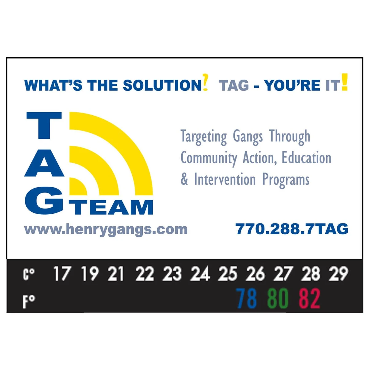 Business Card Add-On™ Magnet + Thermometer Strip 1