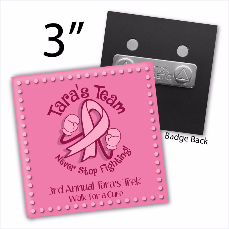 Square Button - 3" x 3" - Badge Backing