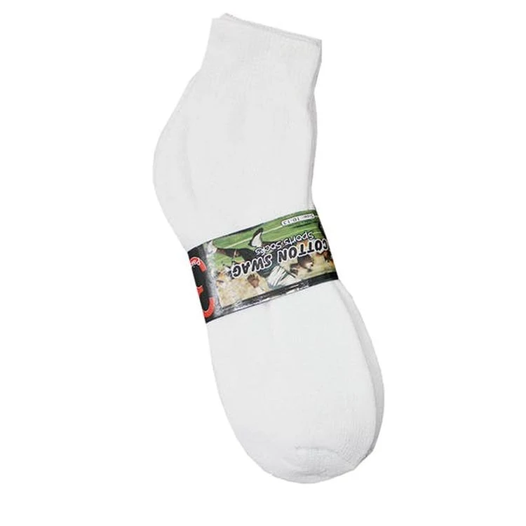 Adult Ankle Socks White Size 9-11 1