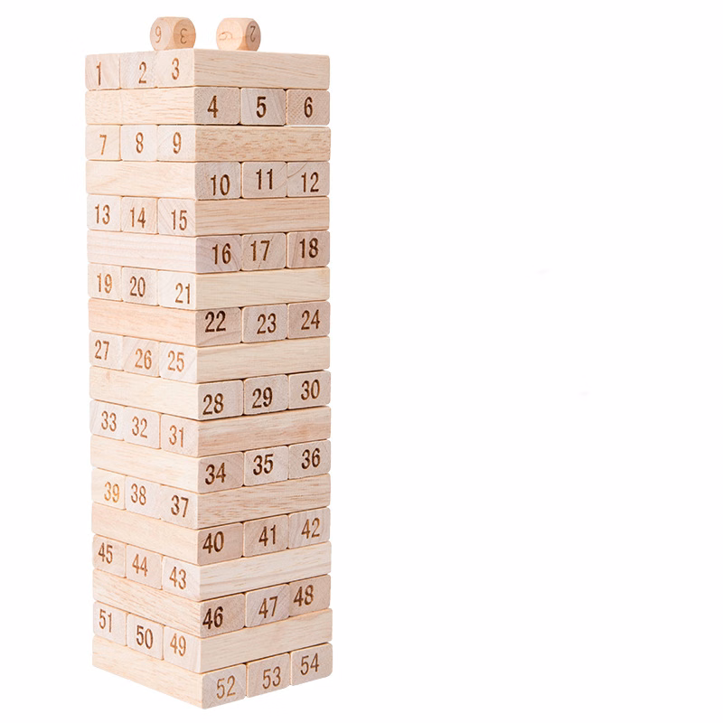 The Original Wood Block Game with Genuine Hardwood Blocks ( 54 pcs )