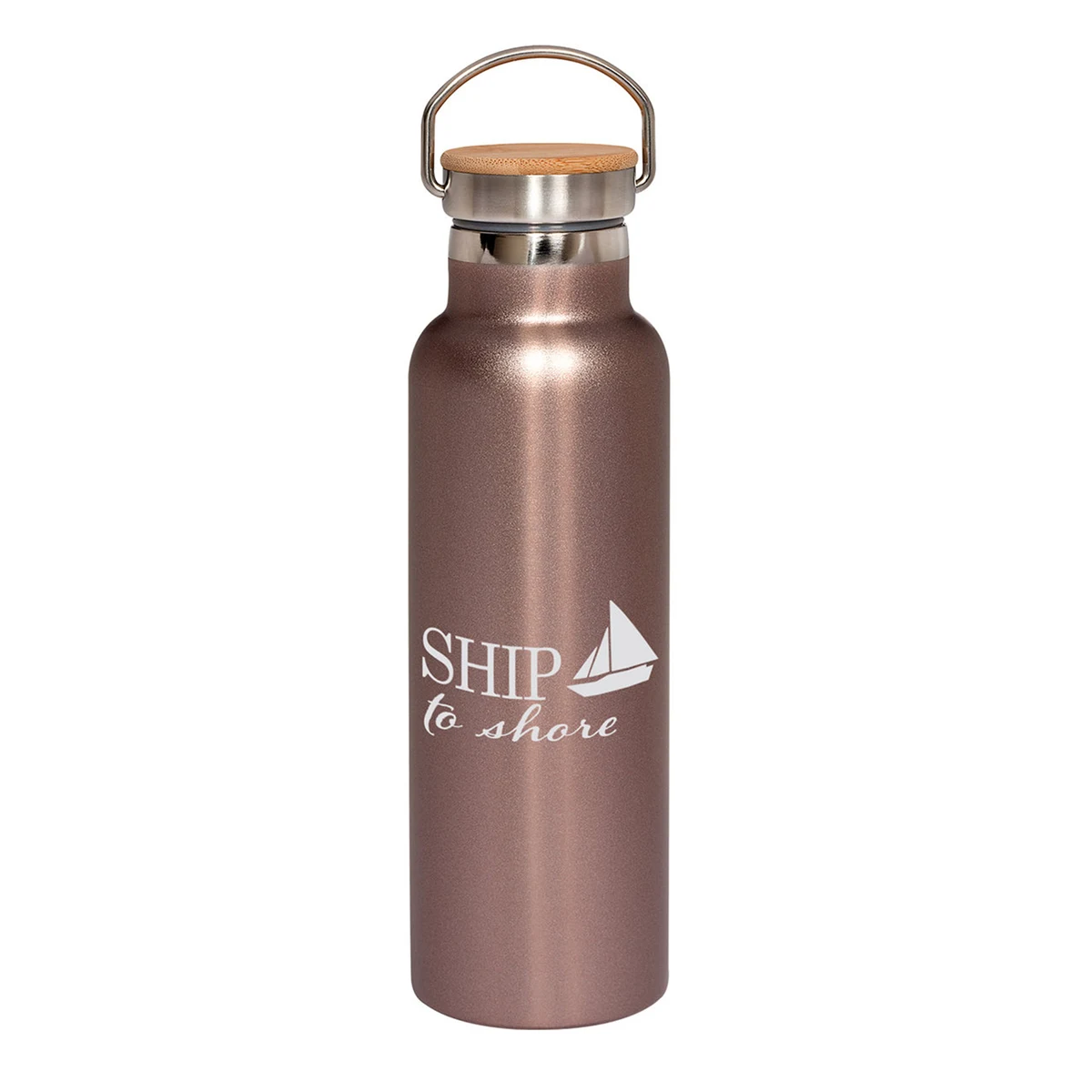 20 oz Vacuum Insulated Water Bottle With Bamboo Lid 1