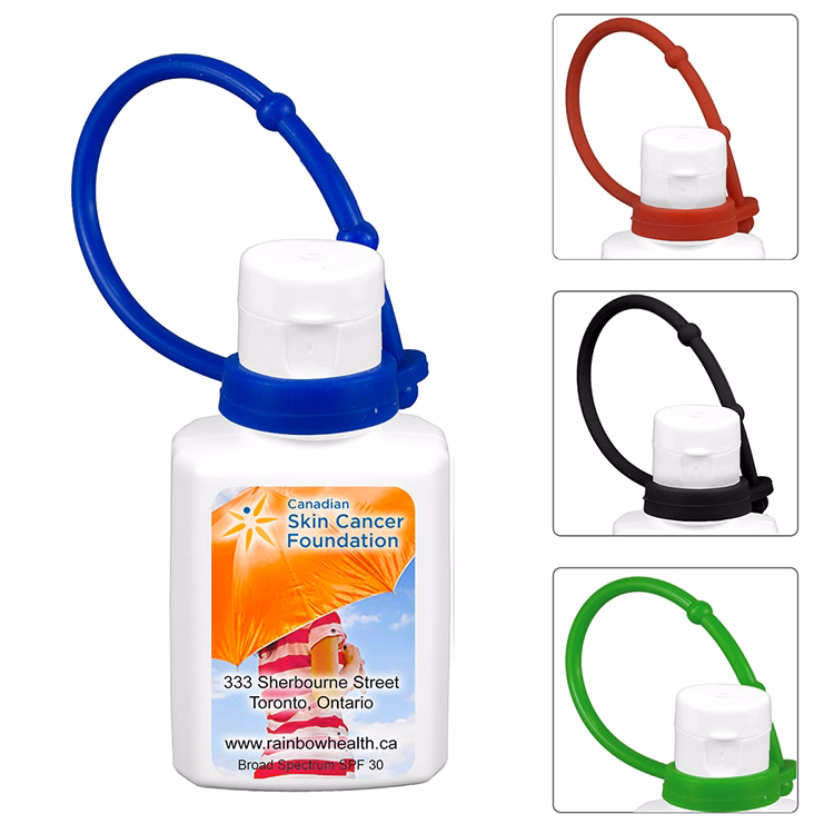 "SunFun Connect" .5 oz Broad Spectrum SPF 30 Sunscreen Lotion In Solid White Flip-Top Squeeze Bottle