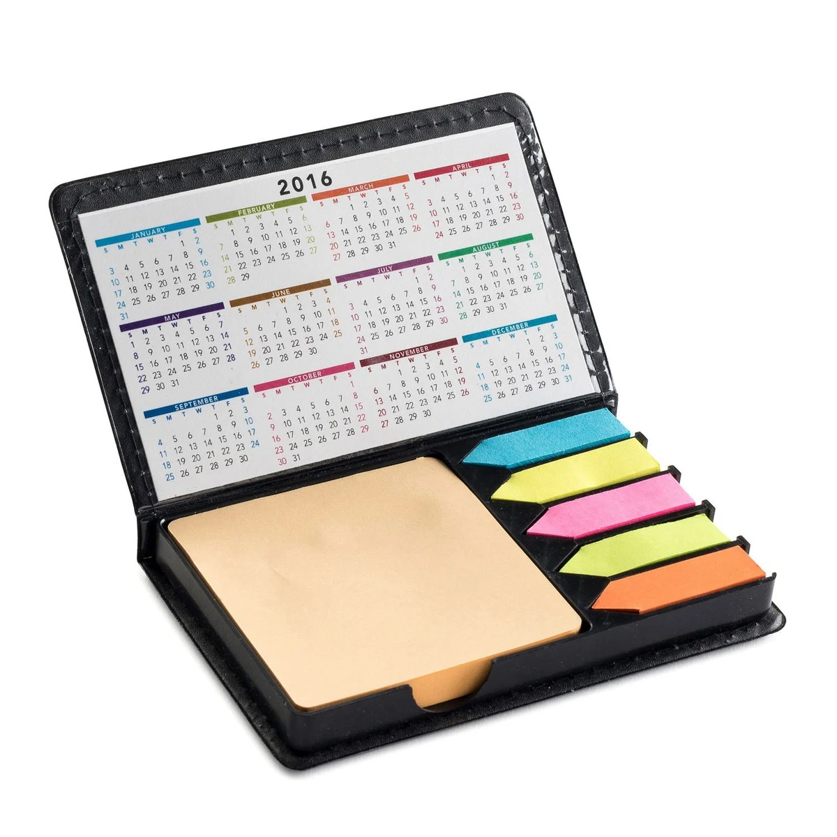 Black Leatherette Desk Caddy Memo Gift Set 1