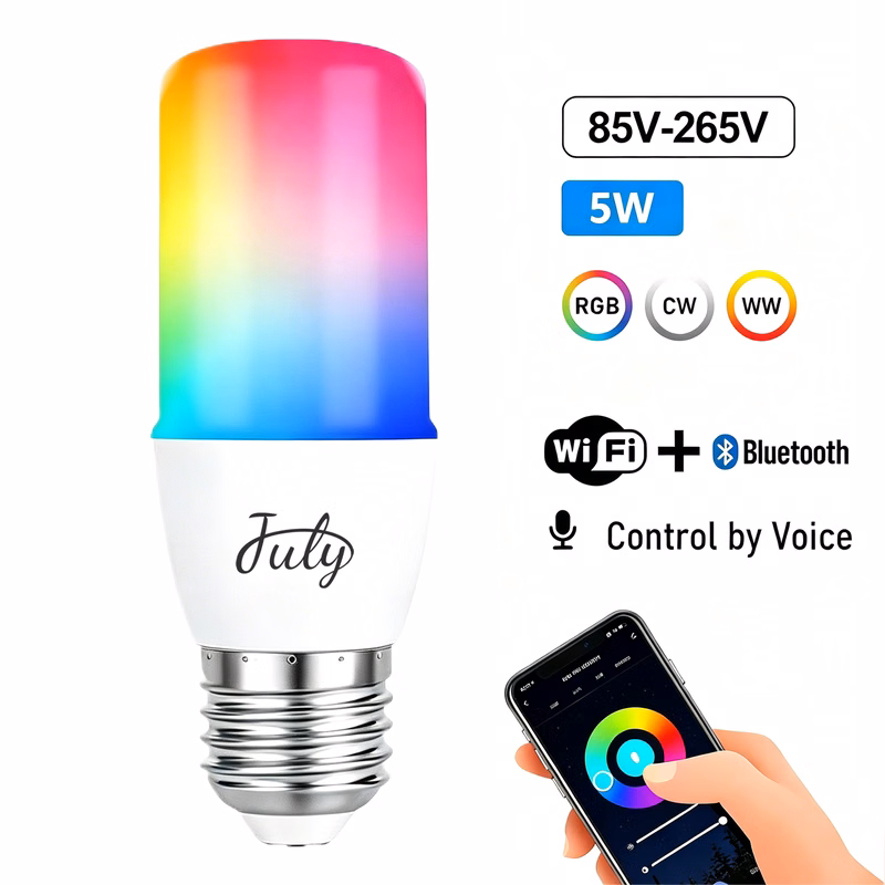 5W RGB WiFi Bluetooth Voice Control Smart LED Light Bulb
