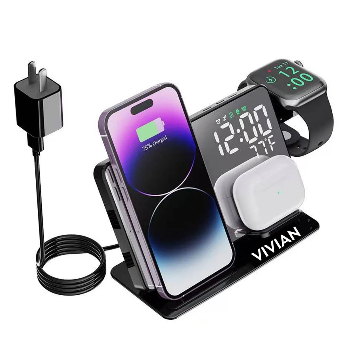 4 in 1 Wireless Charger & Clock 1