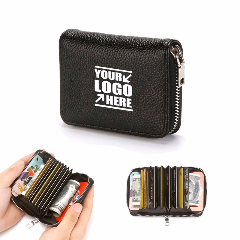RFID Blocking Leather Credit Card Case