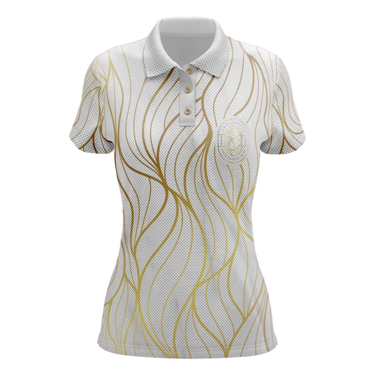 Women's Custom Full Sublimation Performance Short Sleeve Polo - Mesh 1
