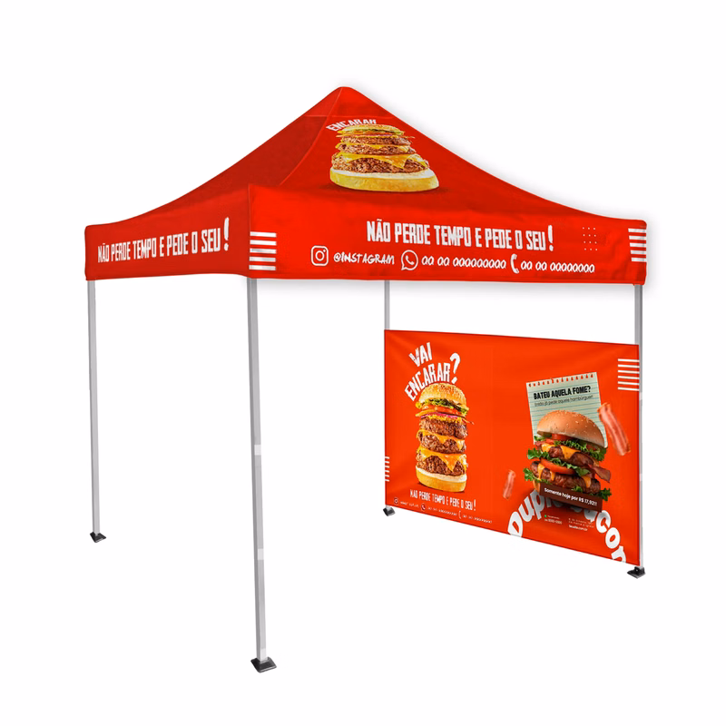 10'x10' Tent Canopy with frame and one half wall