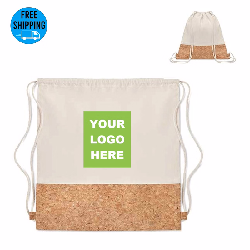 Canvas & Cork Drawstring Backpack
