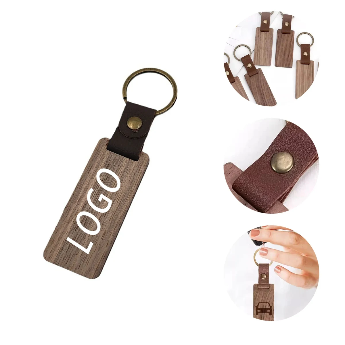 Wooden Keychain With Logo For Carrying 1