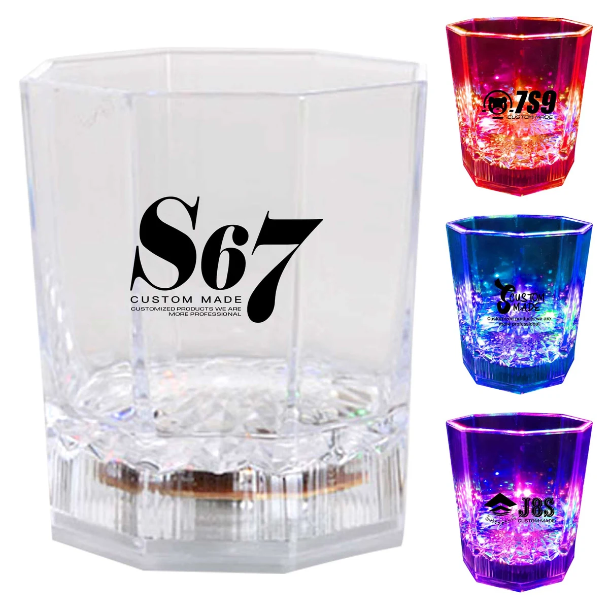 6 oz. Rocks Glass w/ Flashing LED Lights 1