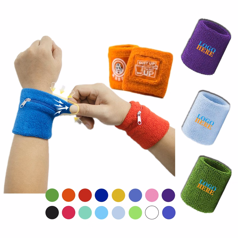 Full Color Wrist Wallet Sports Wristband With Zipper