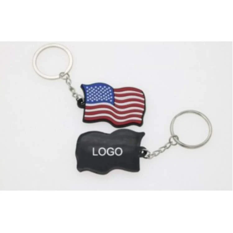Us Flag Pvc Soft Key Chain Tag 1
