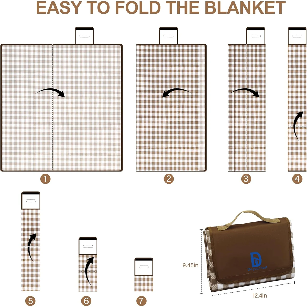 Large Waterproof Blanket for Hiking, Beach, Party 1
