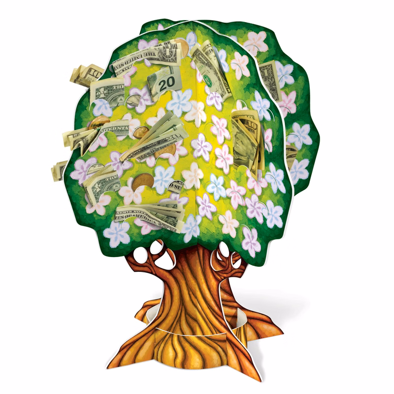 3D Baby Shower Money Tree Decoration