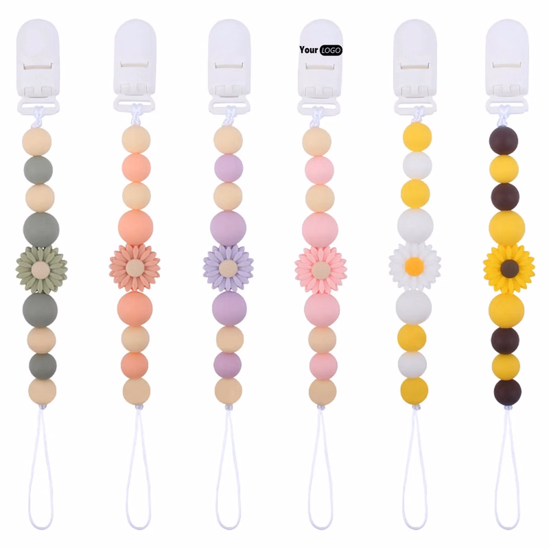 Cartoon Flower Pacifier Chain