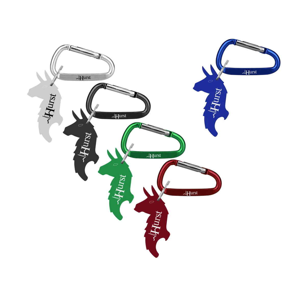 Llama Shape Bottle Opener Key Ring with Carabiner 1