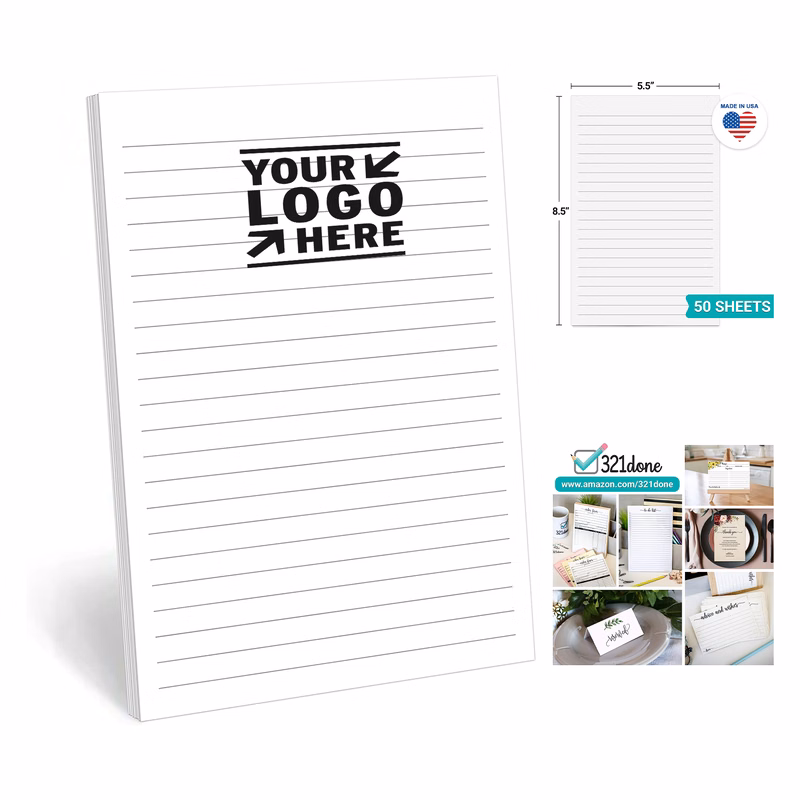 5.5" x 8.5" 50 Sheets Ruled Notepad