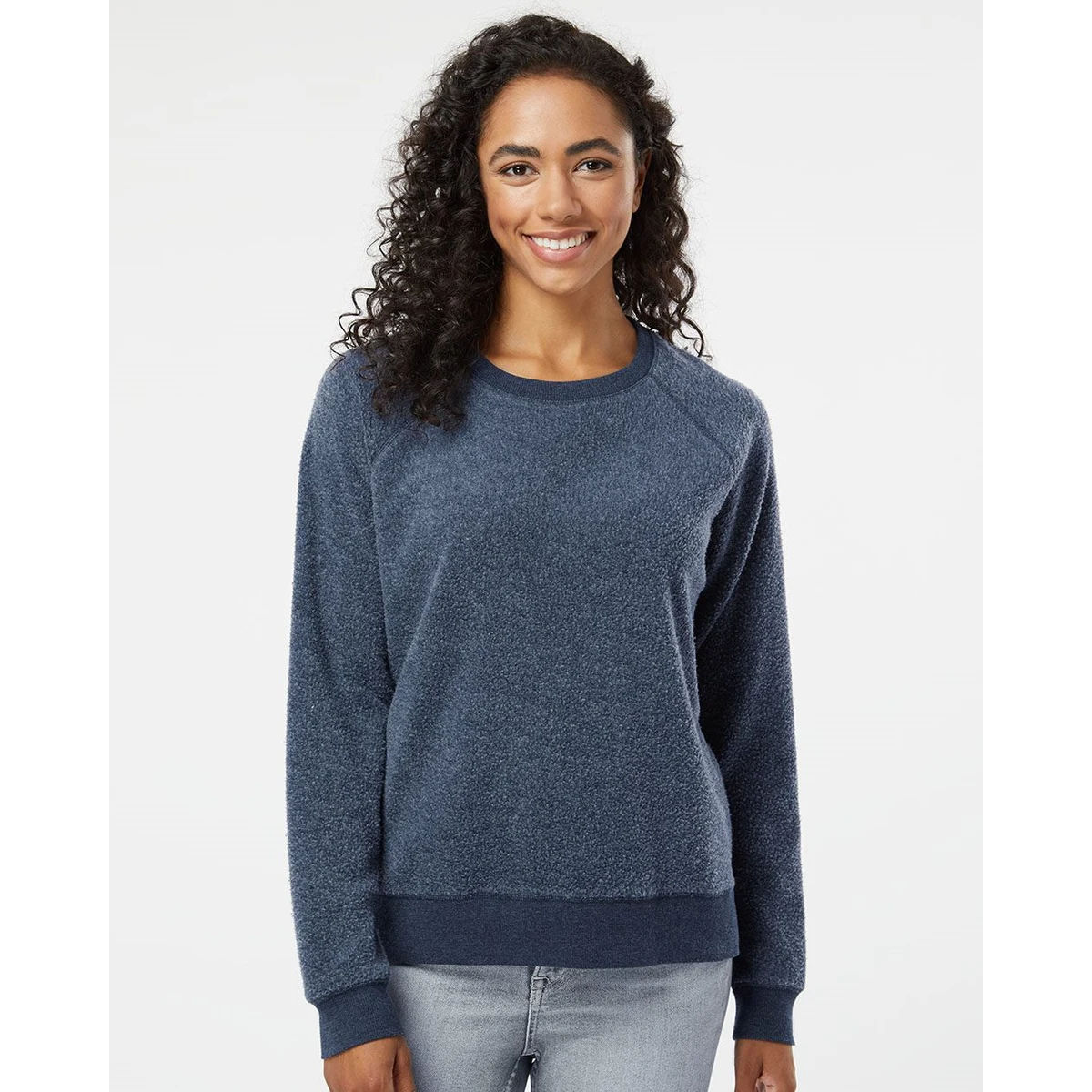 Women's Fleece Out Crewneck Pullover - K01 1