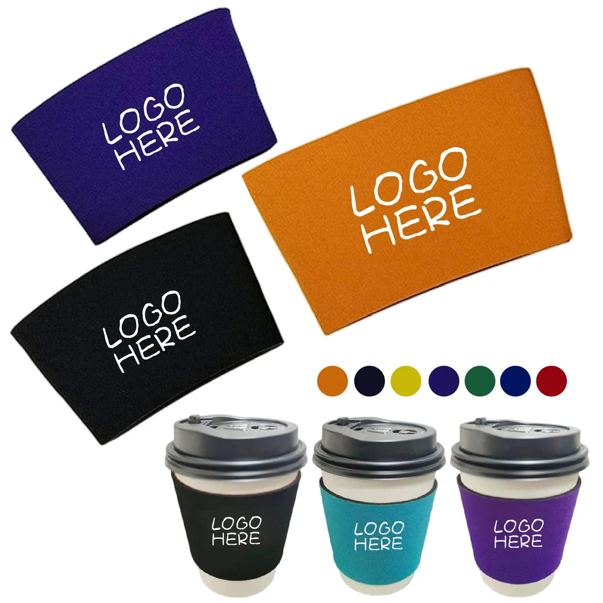 Comfort Grip Cup Sleeve, custom koozie with logo imprint 1