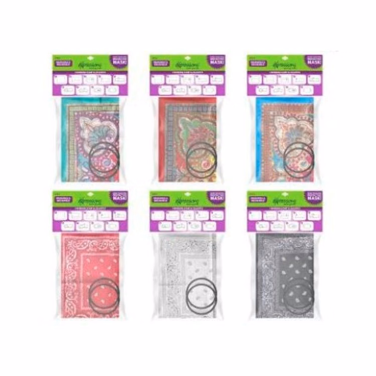 DIY Bandana Face Masks - Assorted 3 Pieces