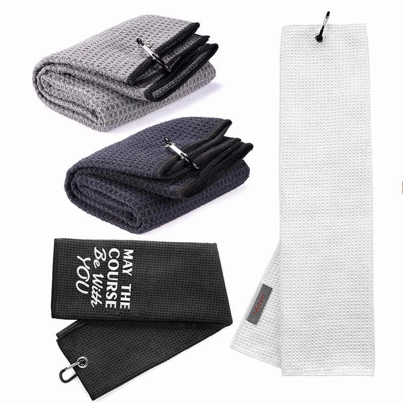20" x 40" Microfiber Golf Towel W/Hook