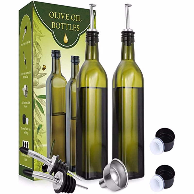 17Oz Glass Olive Oil Bottle Dispenser