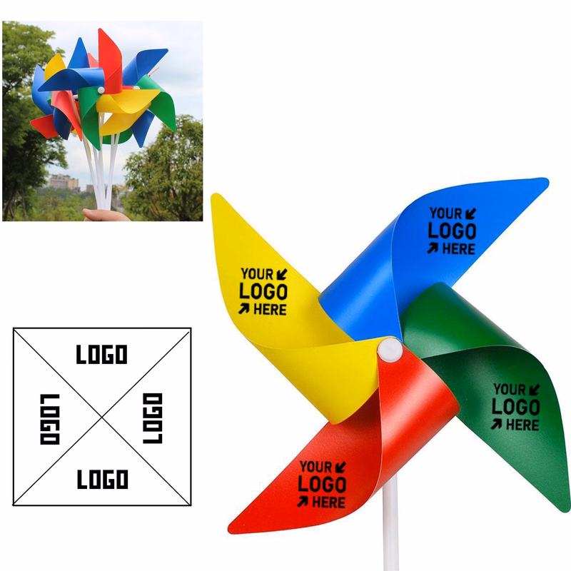 4 Leaves Plastic Pinwheel with Stick