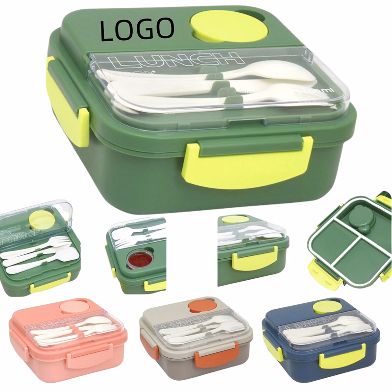 Square Portable Compartment Lunch Box