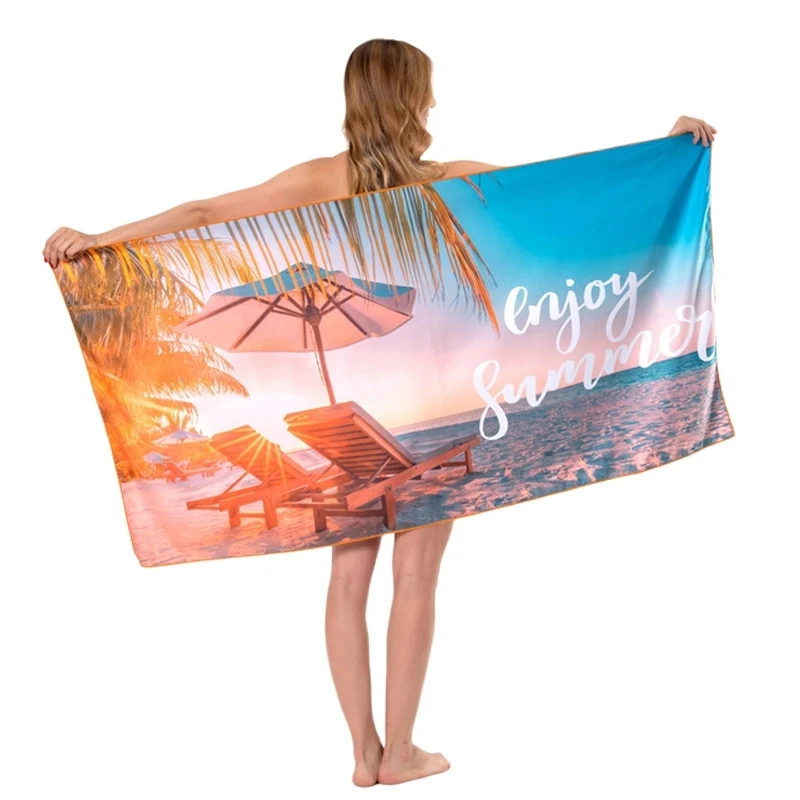 Dye Sublimated Full Graphics Beach Towel - 31.5'' x 63'' 1