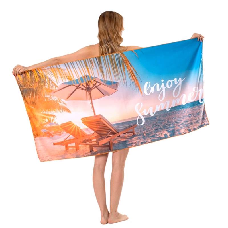 Dye Sublimated Full Graphics Beach Towel - 31.5'' x 63''
