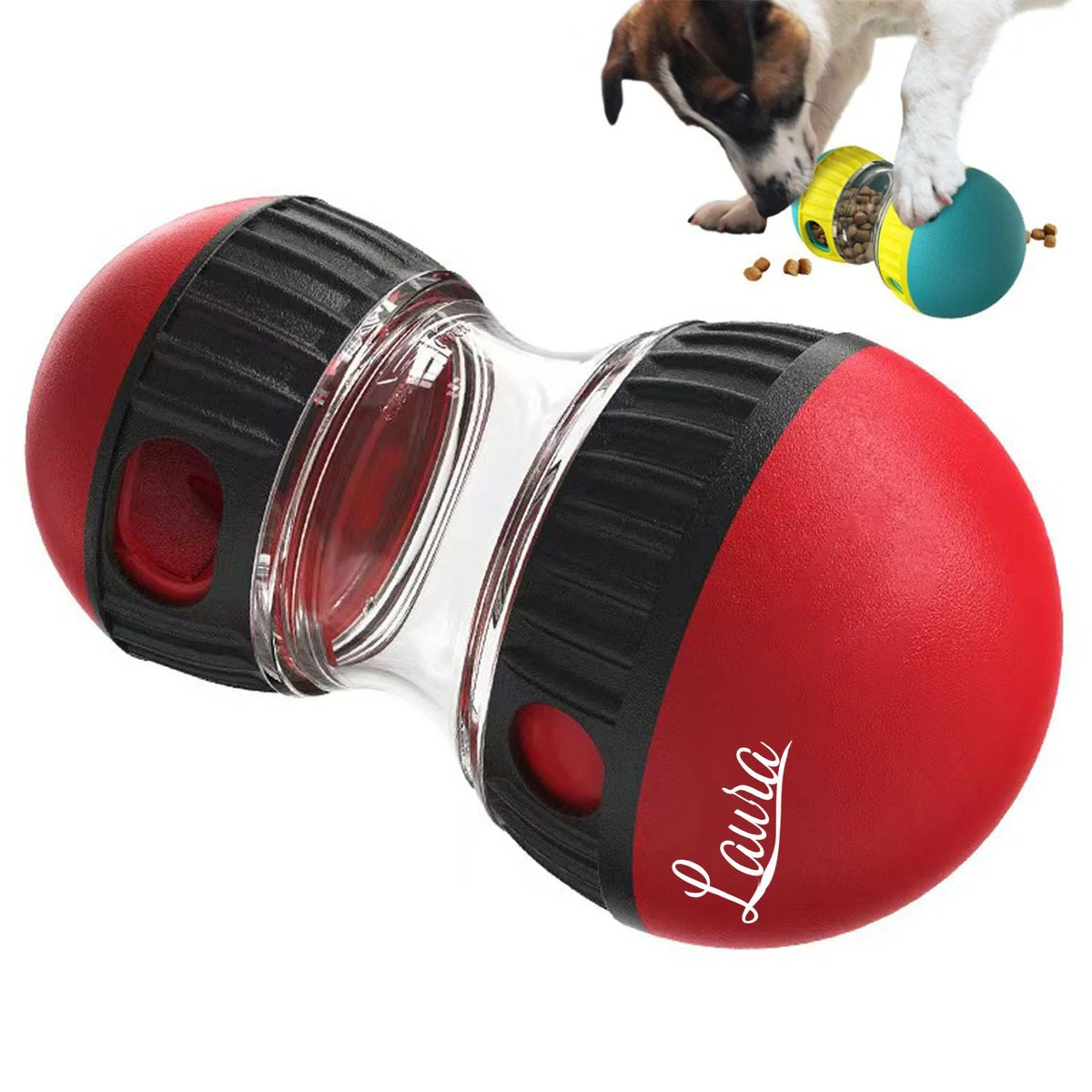 Slow Feed Rotating Dog Treat Ball Toy 1