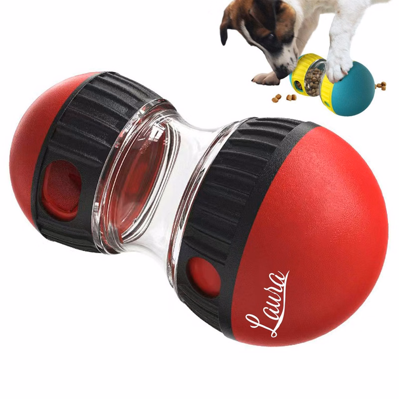 Slow Feed Rotating Dog Treat Ball Toy