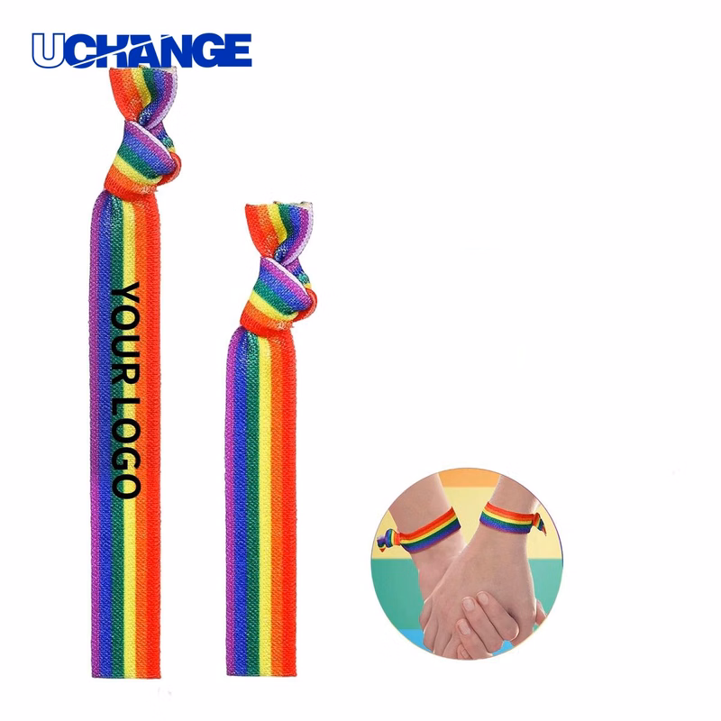Elastic Polyester Wristband Vibrant Colors