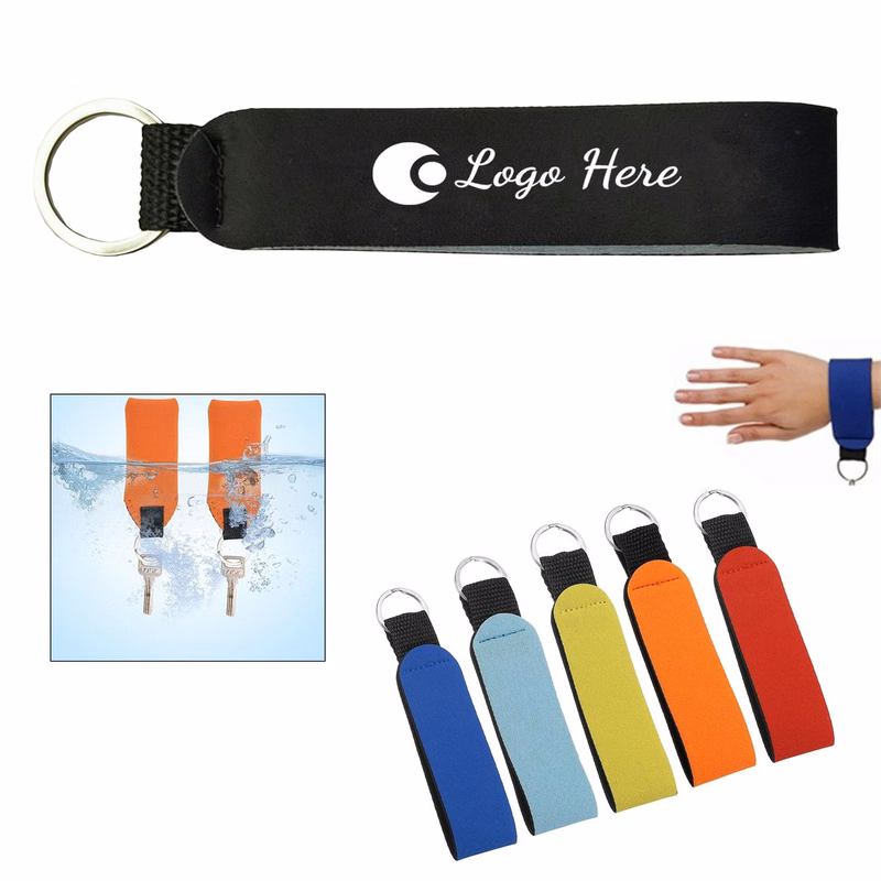 Floating Neoprene Wrist Strap Keychain