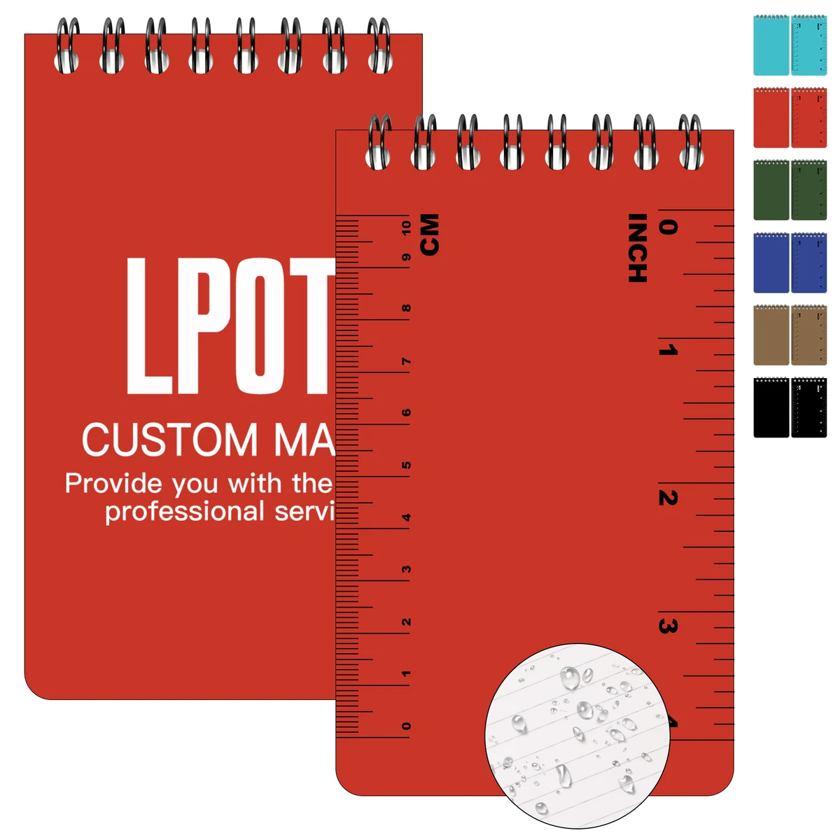 Portable Waterproof Mini Coil Notebook With Scale (50 Sheet ) 1