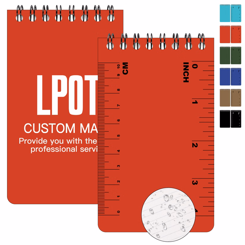 Portable Waterproof Mini Coil Notebook With Scale (50 Sheet )