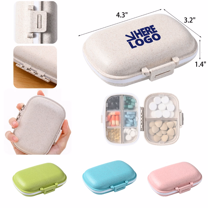 Secure 8 Cell Portable Sealed Medicine Box