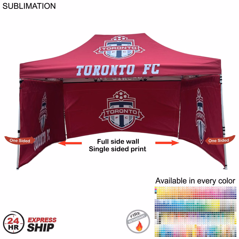 24Hr Express Ship - Full Side Wall for 10x15 Tent Kit, Sublimated, Single Sided Print