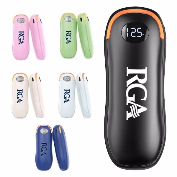 5000 mAh Rechargeable Double-Sided Hand Warmer & Power Bank