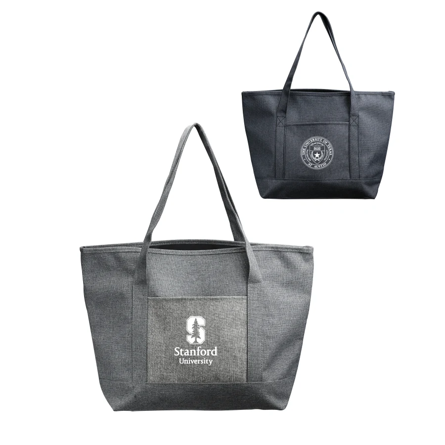 Union Printed - Dungaree Pocket Heathered Tote Bags 1