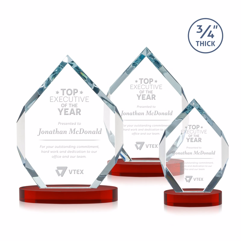 Royal Diamond Award on Alberton Base - Red