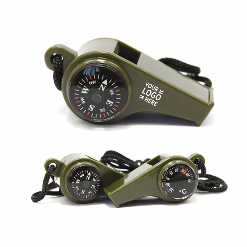 Outdoor 3-in-1 Multi-Function Whistle with lanyards