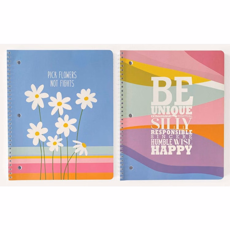 Cheerful Notebooks - 2 Designs 1 Subject